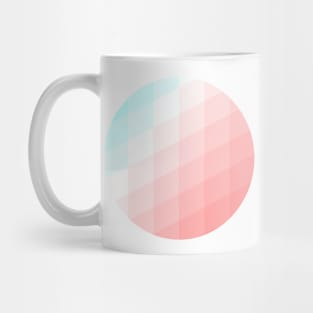 Light Pastel Cyan and Pink Sherbert Geometric Abstract Design Mug